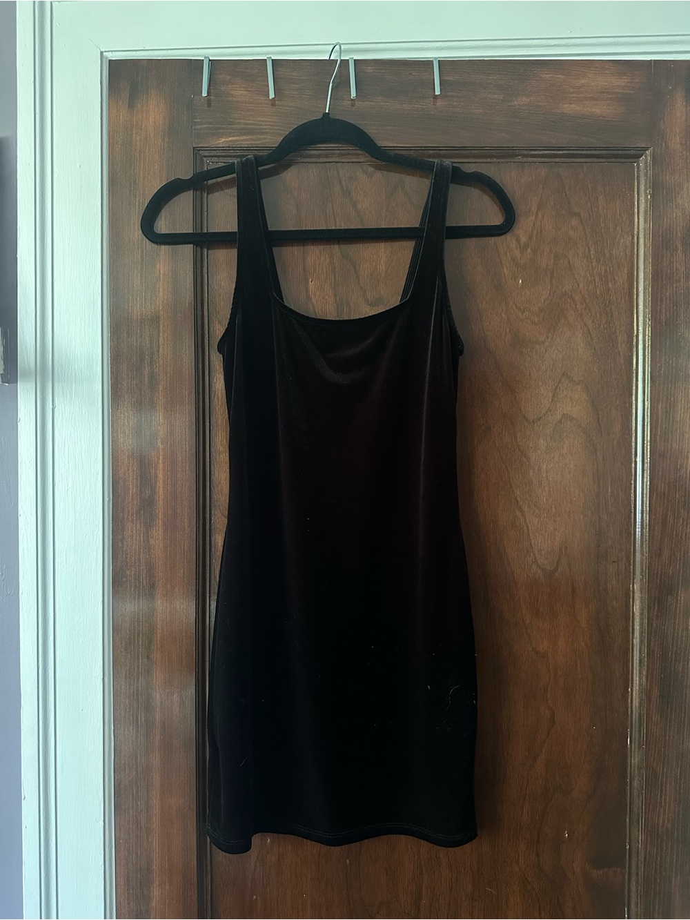 Urban outfitters black velvet dress - size S